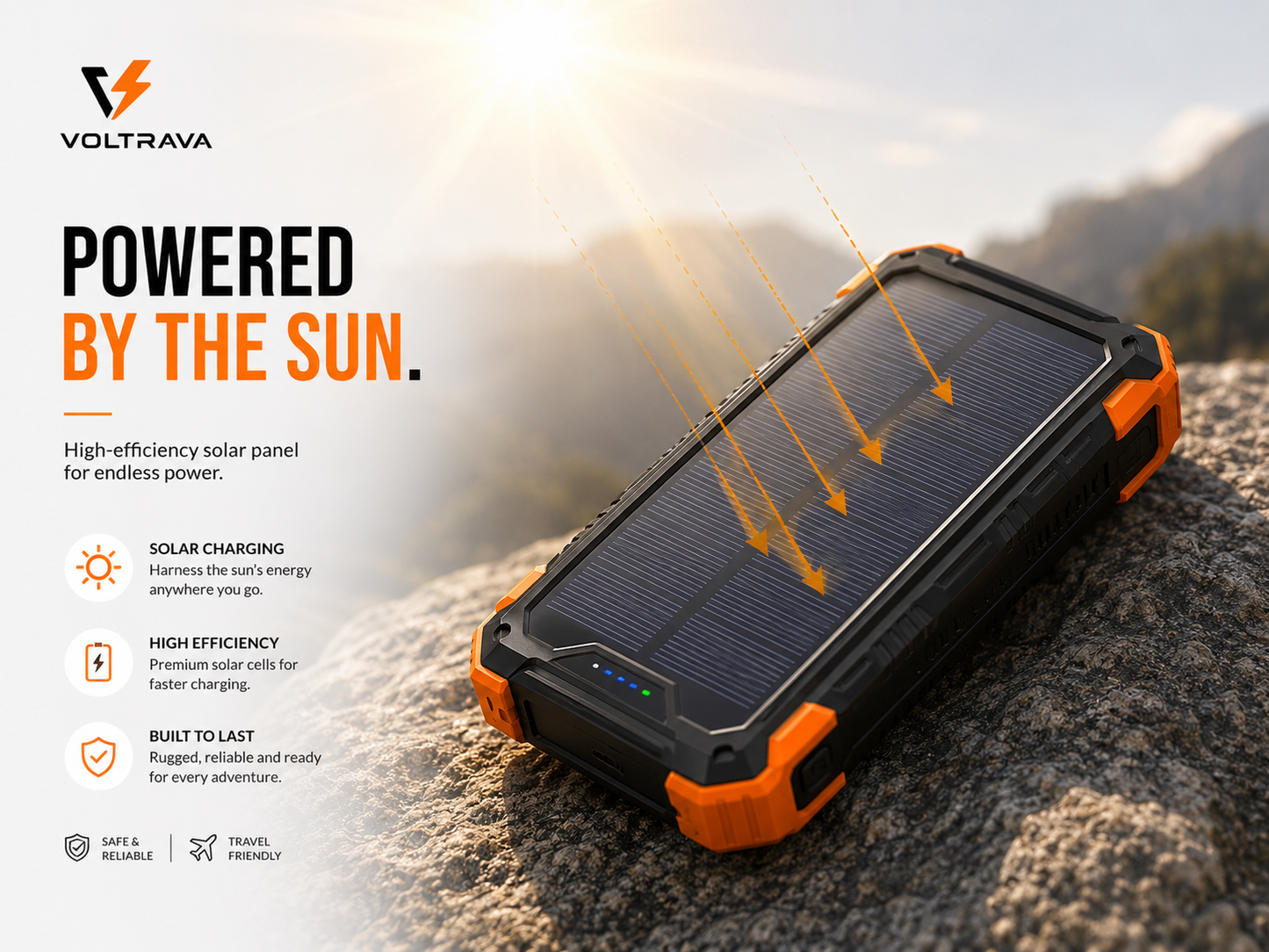 Voltrava® Solar Power Bank