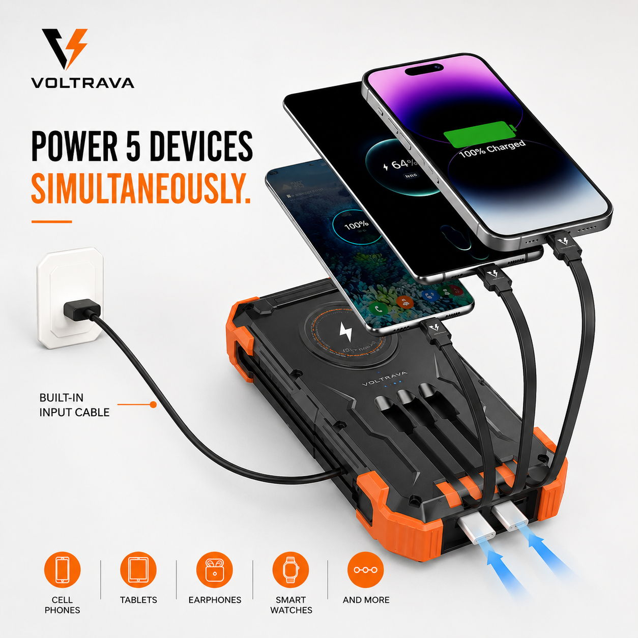 Voltrava® Solar Power Bank