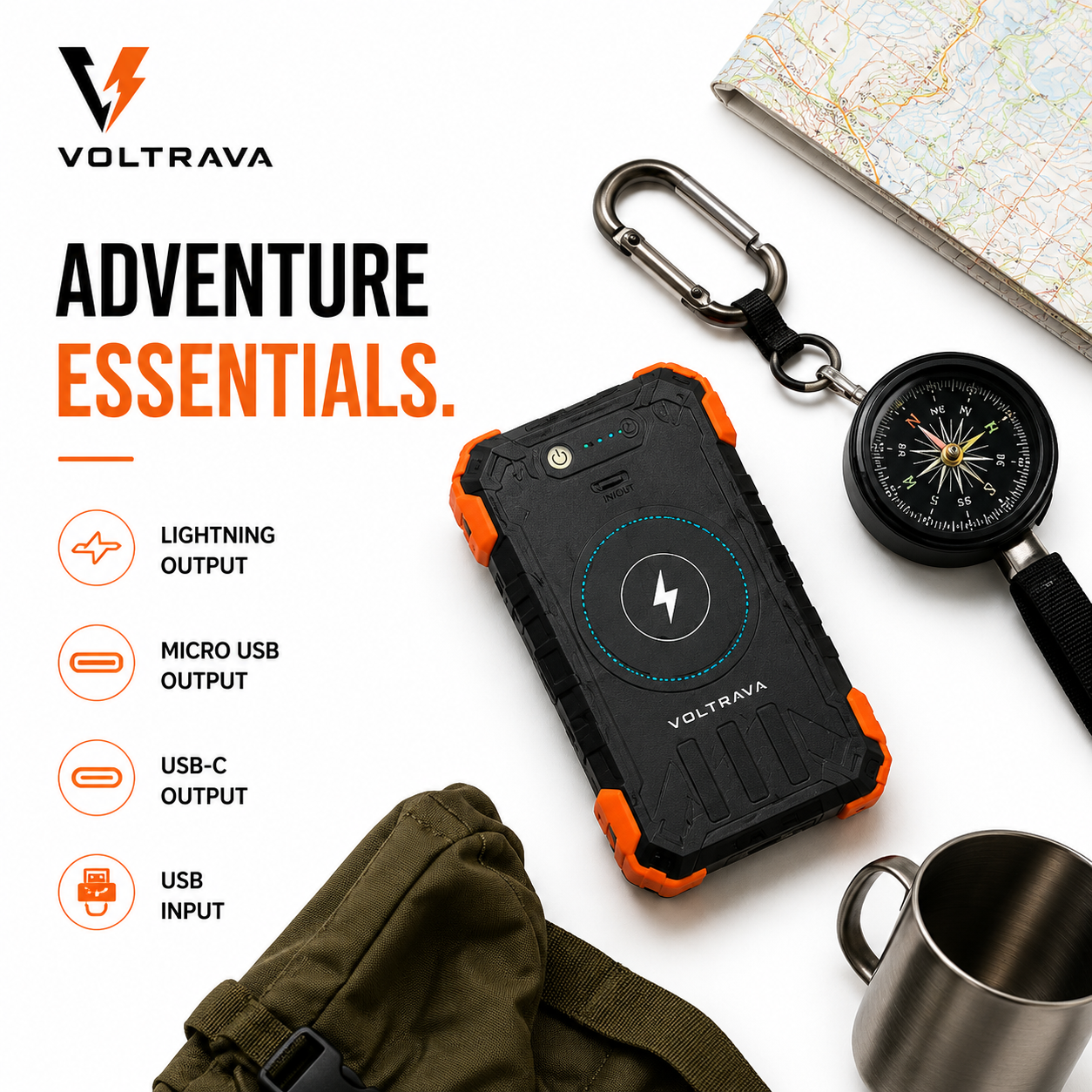 Voltrava® Solar Power Bank
